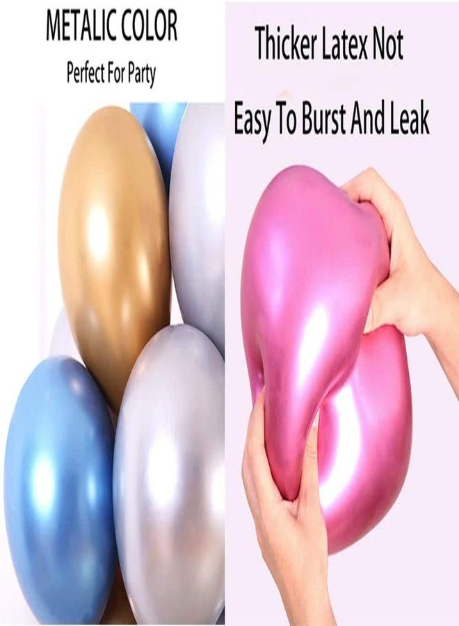 HEMITO Premium Metallic Latex Balloons Pack Of 50 Red Balloons for Decoration (Red, Pack Of 50) - Image 3